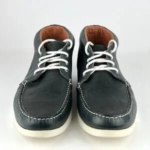 Pointer Navy Blue Leather BENSON Moccasin Ankle Boots Men\'s US Size 11.5 EUR 45 s-l400.jpg main image 3